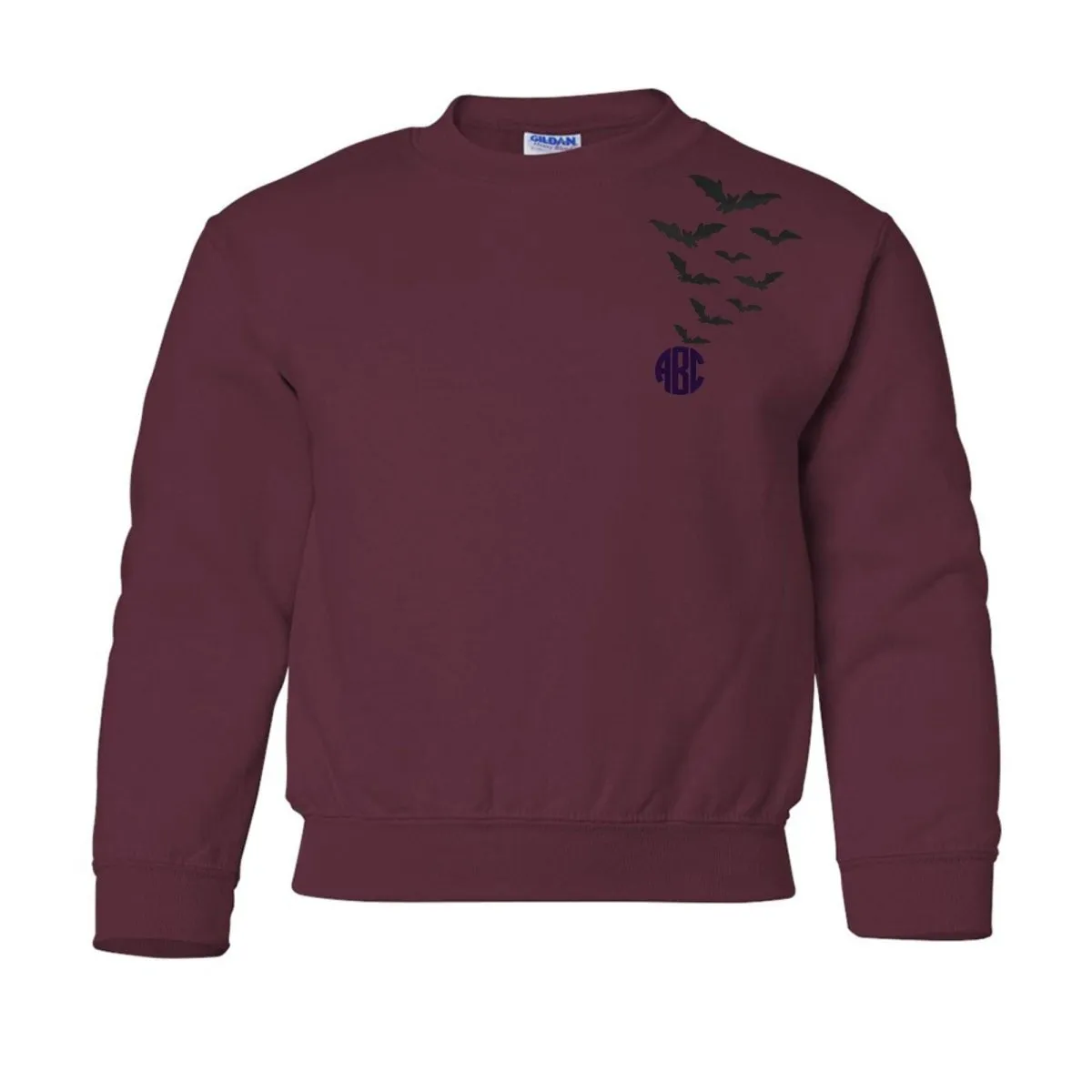 Kids Monogrammed 'Bats' Crewneck Sweatshirt